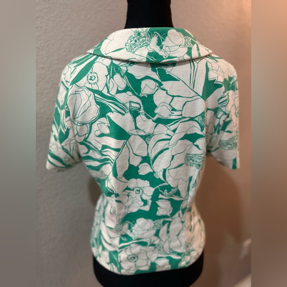 Maeve Ruched Blouse In Assorted Size L - Picture 3 of 5